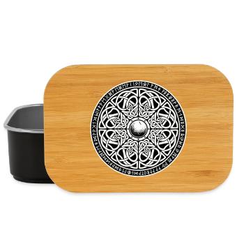 Vegvísir Compass Rune Wikinger-Nordisches Maskottchen - Lunch Box - Schwarz - Vorne