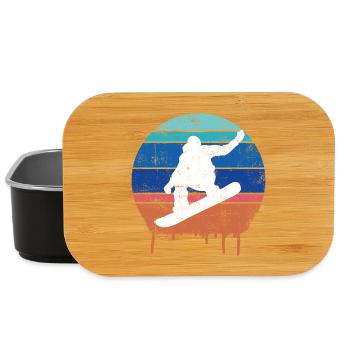 Snowboard Retro - Lunch Box - Schwarz - Vorne