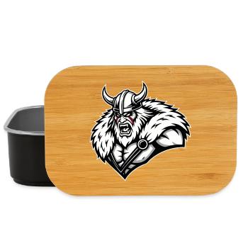 Viking Berserker Fury War Paint Mascot - Lunch Box - black - Front