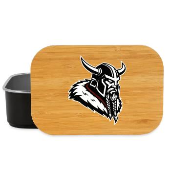 Viking Conqueror Norse Mascot Profile Warrior - Lunch Box - black - Front