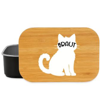 Hochzeit Katzen Braut - Lunch Box - Schwarz - Vorne