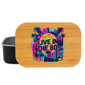 80s Retro Neon Party - Lunch Box - black - Front