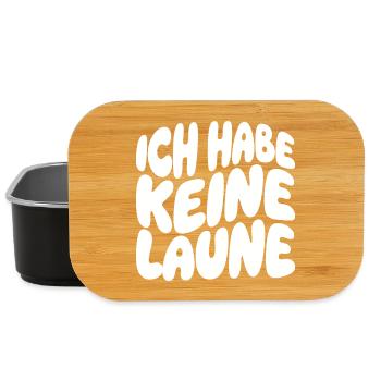 Ich Habe Keine Laune Retro Schrift - Lunch Box - Schwarz - Vorne