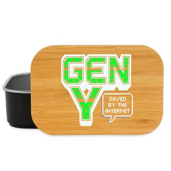 Generation Y, gen Y , Millennials Shirt, Hoodie - Lunch Box - Schwarz - Vorne