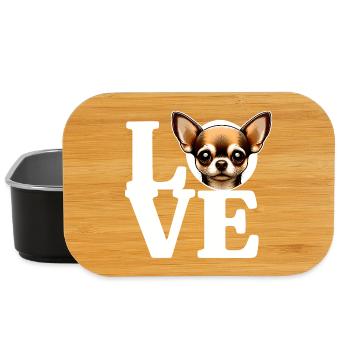 ADORE Chihuahua Chihuahua Chien Amoureux Drôle - Boîte à goûter - noir - Devant
