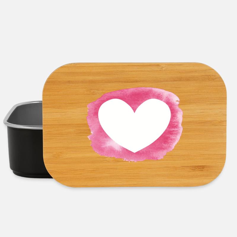Heart - personalizable - Lunch Box - black