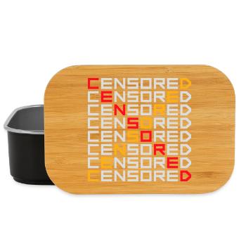 Censored Funny Statement Freedom Logo - Lunch Box - black - Front