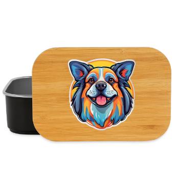 Rainbow Dog Smile - Lunch Box - black - Front