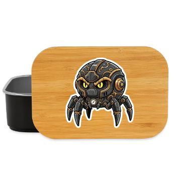 Steampunk Schwarze Uhrmacher-Spinnen-Wächter - Lunch Box - Schwarz - Vorne