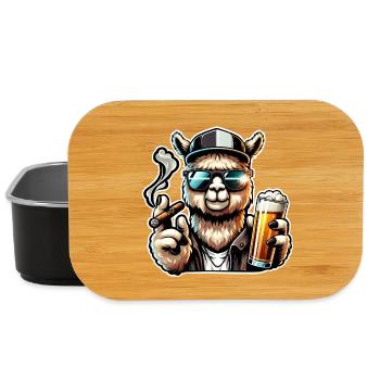 Party Alpaka - Lunch Box - Schwarz - Vorne