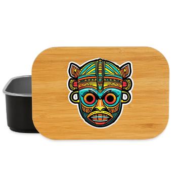 Bunte Stammesmaske - Lunch Box - Schwarz - Vorne