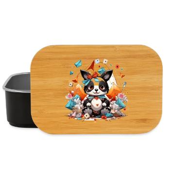 Kawaii Origami Panda im Glitzermeer - Lunch Box - Schwarz - Vorne