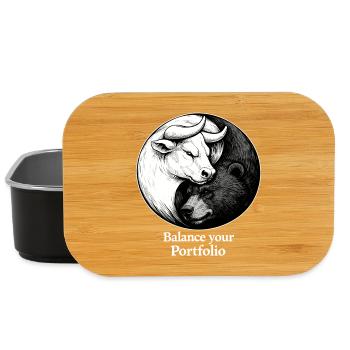 Börse Yin Yang: Bulle & Bär Balance your Portfolio - Lunch Box - Schwarz - Vorne