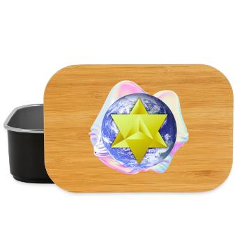 Surreal Merkaba Earth - Lunch Box - black - Front
