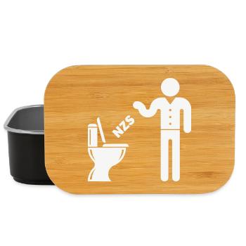 NZS In’s Klo, In Die Toilette! Gegen Rechts White - Lunch Box - Schwarz - Vorne