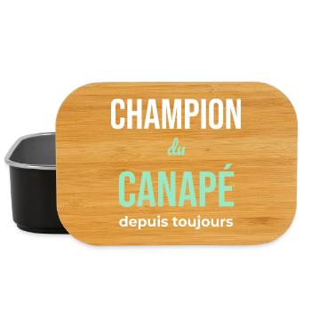 Canapé Champion — Flemme Assumée - Boîte à goûter - noir - Devant