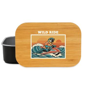 Perroquet Jet Ski Rétro "Wild Ride" - Boîte à goûter - noir - Devant