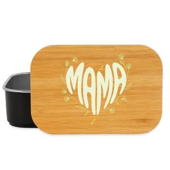 Mama Blütenherz - Lunch Box - Schwarz - Vorne