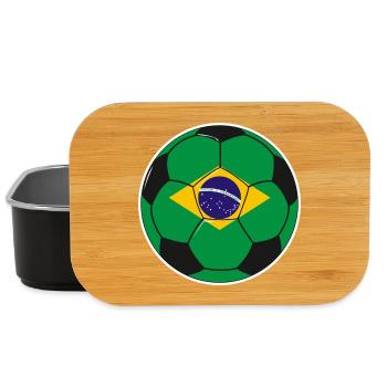 Football - Team Brazil - Lunch Box - black - Front
