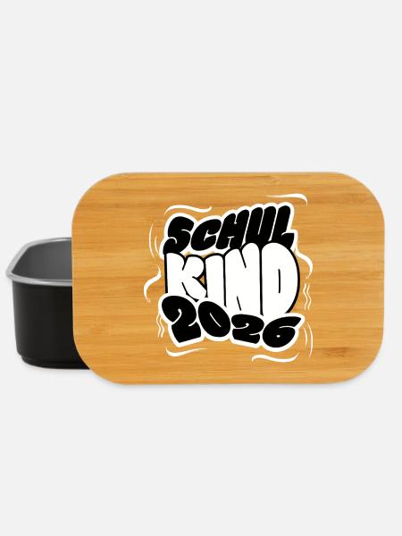 Schulkind 2026 Schriftzug - Lunch Box - Schwarz