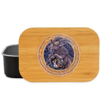Zodiac Sign Sternzeichen Steinbock Capricorn - Lunch Box - Schwarz - Vorne