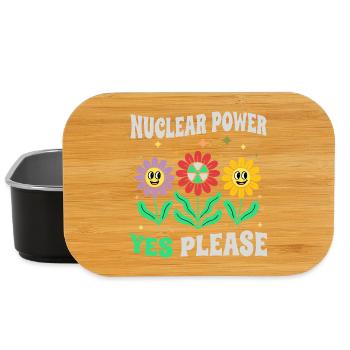 Nuclear power Yes Please with flowers retro - Lunch Box - black - Front