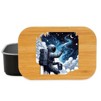 Astronaut malt die Nacht: Kreativer Weltraum Maler - Lunch Box - Schwarz - Vorne