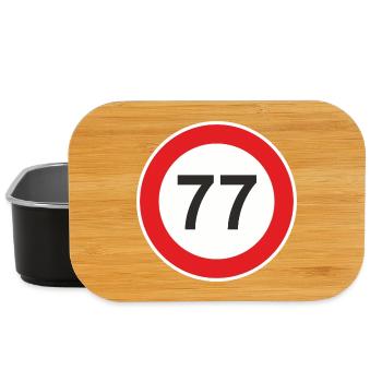77. Seventy-Seven Years Gift Surprise - Lunch Box - black - Front