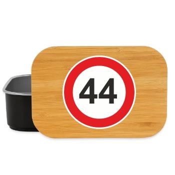 44 forty-four birthday speed limit - Lunch Box - black - Front