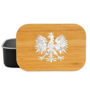 Polnischer Adler Vintage – Weißes Wappen Grunge - Lunch Box - Schwarz - Vorne