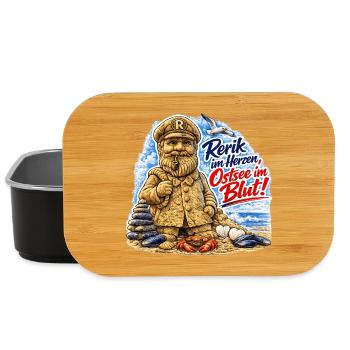 Rerik im Herzen, Ostsee im Blut! - Erik aus Rerik - Lunch Box - Schwarz - Vorne