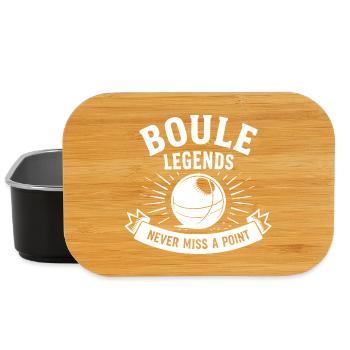 Les légendes de la boule ne manquent jamais un point Sport de pétanque - Boîte à goûter - noir - Devant
