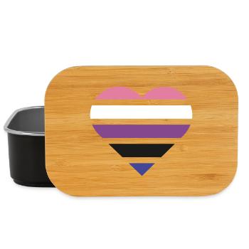 Pride Flag Heart · Genderfluid - Lunch Box - black - Front