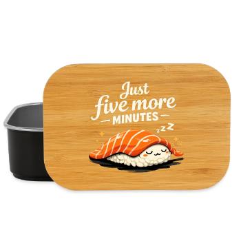 Sleeping Sushi – Encore 5 minutes de design rétro - Boîte à goûter - noir - Devant