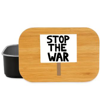 Panneau de protestation contre la guerre - Boîte à goûter - noir - Devant