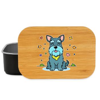 Schnauzer miniature (bande dessinée) - Boîte à goûter - noir - Devant