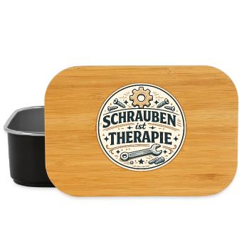 Schrauben ist Therapie - Lunch Box - Schwarz - Vorne