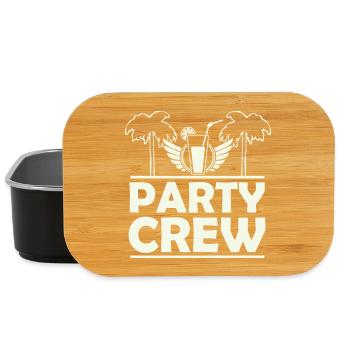 Party Crew Palmen - Lunch Box - Schwarz - Vorne