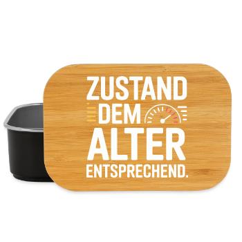 Zustand Dem Alter Entsprechend Oldtimer Geburtstag - Lunch Box - Schwarz - Vorne