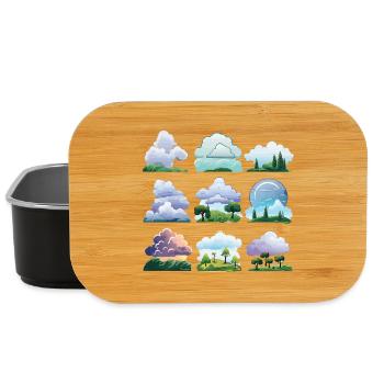 Cloudscapes Cartoon - Lunch Box - black - Front