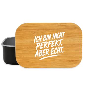 Ich bin nicht perfekt, aber echt - Lunch Box - Schwarz - Vorne