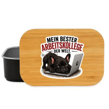 Frenchie – Bester Arbeitskollege der Welt - Lunch Box - Schwarz - Vorne
