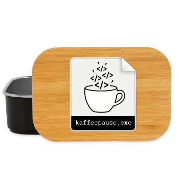 Kaffeepause.exe - IT Programmieren Informatik Code - Lunch Box - Schwarz - Vorne