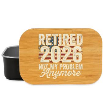 Retraite en 2026 – ce n’est plus mon problème. Retraite - Boîte à goûter - noir - Devant