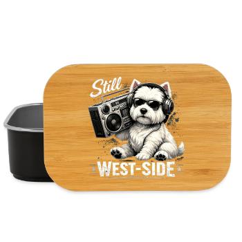 Cooler Westie mit Boombox: Still West-Side - Lunch Box - Schwarz - Vorne