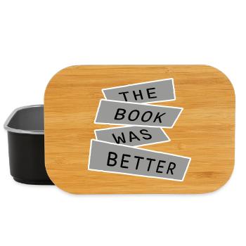 The Book Was Better Lustig Bücherwurm Film Spruch - Lunch Box - Schwarz - Vorne