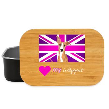 PURPLEWHIPPET (White text, Vibrant) - Lunch Box - black - Front