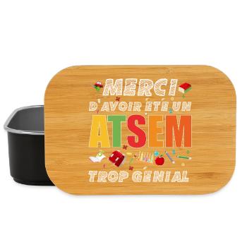 Merci d'avoir été un ATSEM trop Génial Cadeau  - Boîte à goûter - noir - Devant