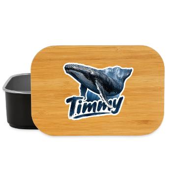 Timmy der Buckelwal – Ostsee-Fan - Lunch Box - Schwarz - Vorne