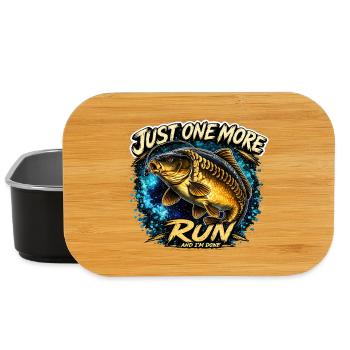 Just One More Run Carp Fishing Design - Lunch Box - black - Front